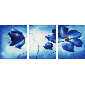 Картина по номерам "Синие цветы"