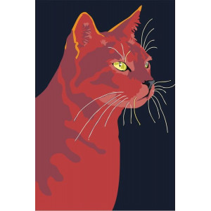 Картина по номерам "Червоний кіт"