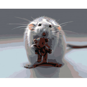 Картина по номерам "Миша з мішуткою"