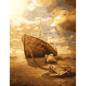 Картина по номерам "Корабель у пустелі"