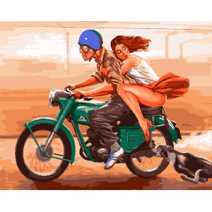 Картина по номерам "Мотоциклист"