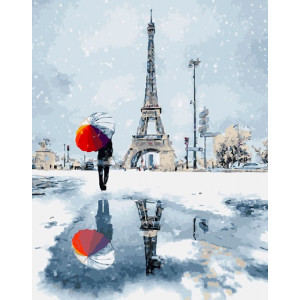 Картина по номерам "Зима в Париже"