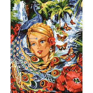 Картина по номерам "Тропическая дива"