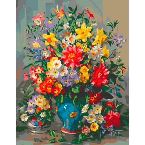 Картина по номерам "Букет из весенних цветов"