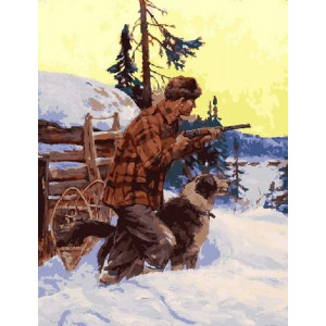 Картина по номерам "Зимове полювання"