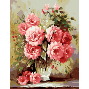 Картина по номерам "Букет розовых роз"