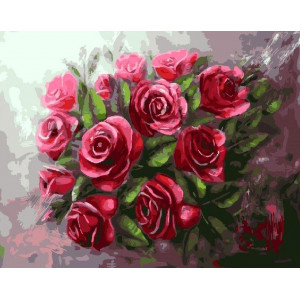Картина по номерам "Букет красивых роз"