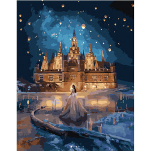 Картина по номерам "Принцесса у сказочного замка"