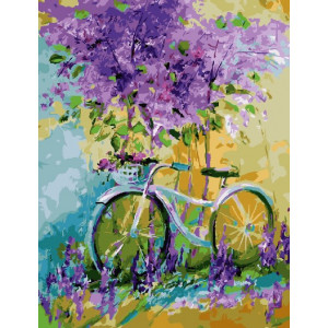 Картина по номерам "Велосипед у квітах"