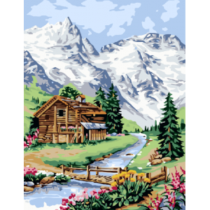 Картина по номерам "Альпийский домик"
