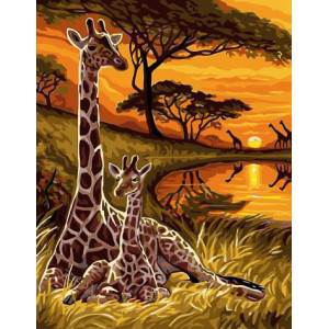 Картина по номерам "Африканские жирафы"