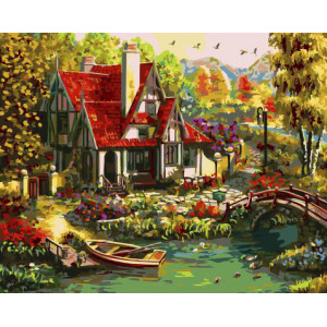 Картина по номерам "Будиночок сонячної осені"