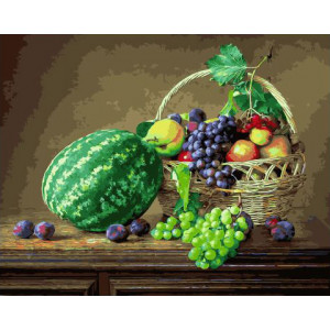 Картина по номерам "Натюрморт из южных фруктов"