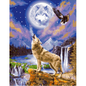 Картина по номерам "Волк и орел"