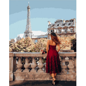 Картина по номерам "Приятная прогулка по Парижу"