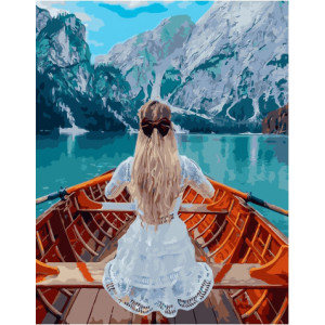 Картина по номерам "Спокойствие горного озера"