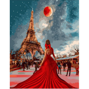 Картина по номерам "Відтінки червоного у Парижі"