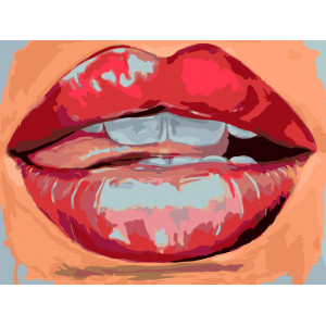 Картина по номерам "Нежные губы"