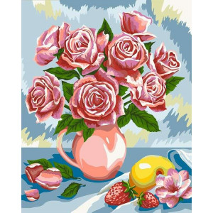 Картина по номерам "Натюрморт с розами"