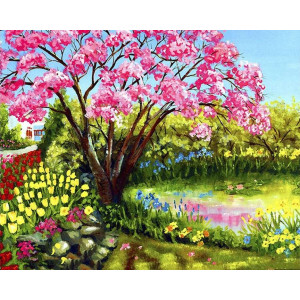 Картина по номерам "Весеннее цветение"