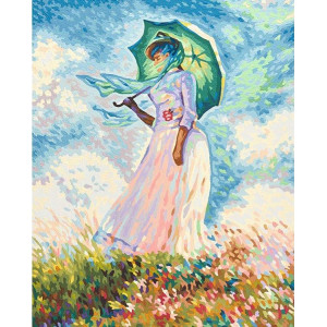 Картина по номерам "Дама с зонтиком"