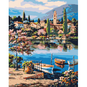 Картина по номерам "Озеро Комо"