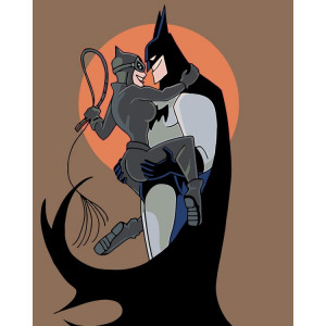 Картина по номерам "Бэтмен и Женщина-кошка"