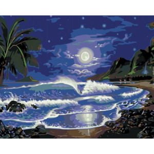 Картина по номерам "Ночное море"