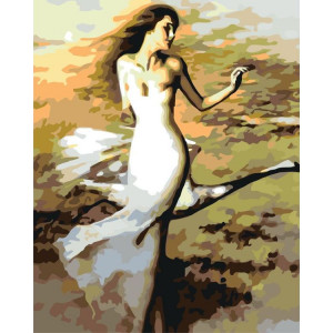 Картина по номерам "Белое платье"