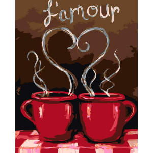 Картина по номерам "Кофе для влюбленных"