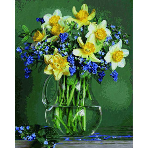 Картина по номерам "Букет весенних цветов"