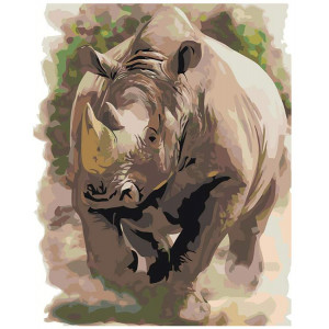 Картина по номерам "Носорог"