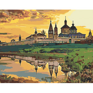 Картина по номерам "Храм на березі річки"