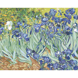 Картина по номерам "Сині квіти"
