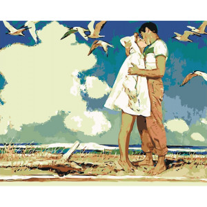Картина по номерам "Поцелуй у моря"