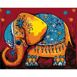 Картина по номерам "Цирковой слон"