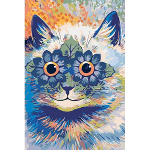 Картина по номерам "Цветочный котик"