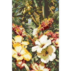 Картина по номерам "Тропические цветы"
