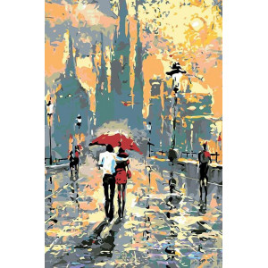 Картина по номерам "Вечерний дождь"