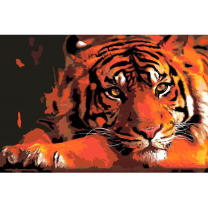 Картина по номерам "Отдых тигра"