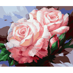 Картина по номерам "Нежные розы"