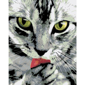 Картина по номерам "Чистощільний кіт"