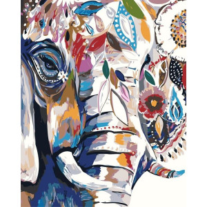 Картина по номерам "Цветочный слон"