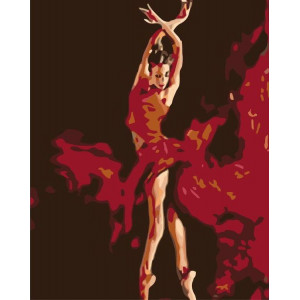 Картина по номерам "Танцовщица в красном"