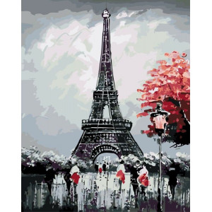 Картина по номерам "Эйфелева башня в Париже"
