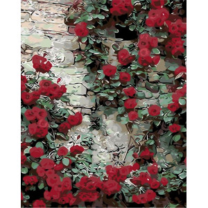 Картина по номерам "Красные розы на мостовой"