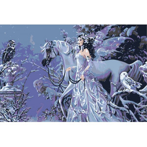 Картина по номерам "Снежная фея"