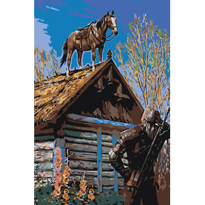 Картина по номерам "Конь на крыше"