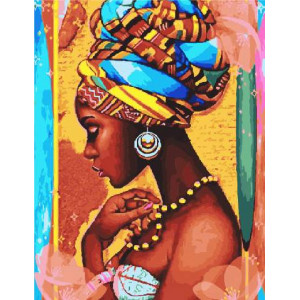 Картина по номерам "Африканская девушка"