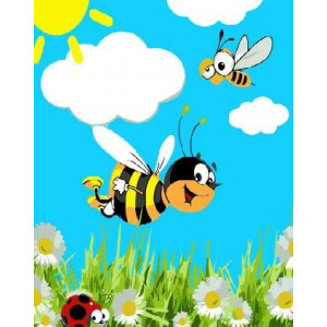 Картина по номерам "Веселые пчелки"